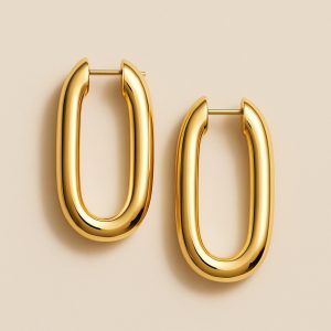 Sculpted Gold Disc Earrings