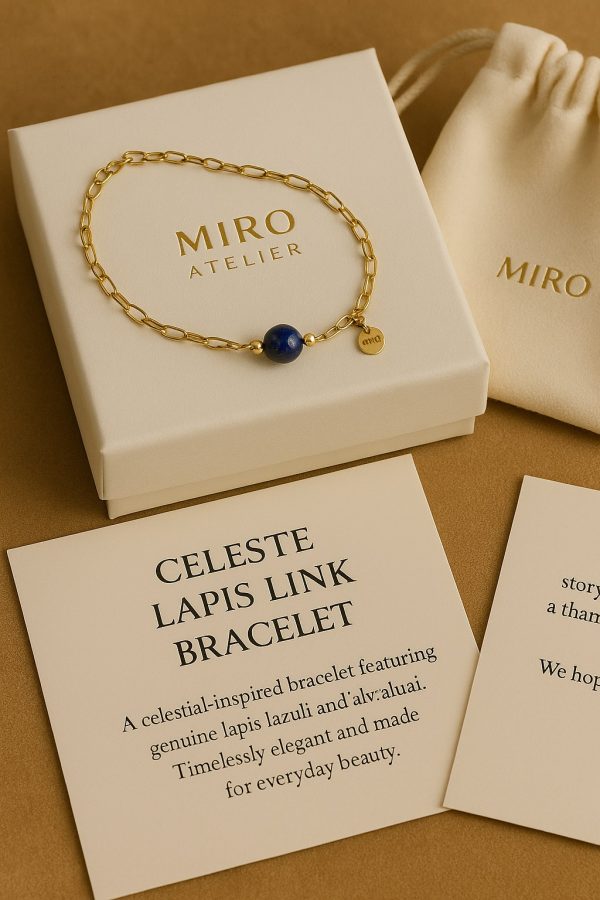 Celeste Lapis Link Bracelet - Image 3