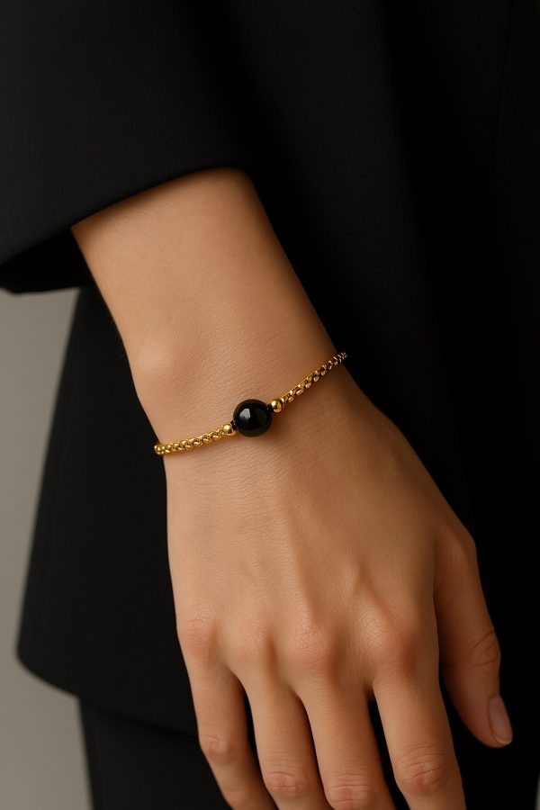 Noir Onyx Rope Chain Bracelet - Image 2