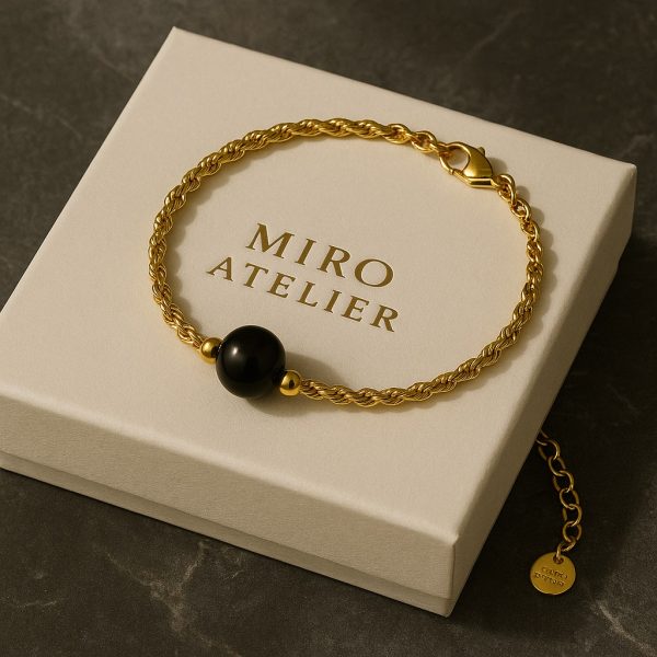 Noir Onyx Rope Chain Bracelet - Image 3