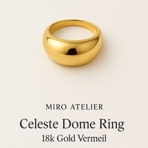 Celeste Dome Ring – 18k Gold Vermeil