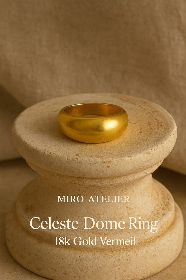 Celeste Dome Ring – 18k Gold Vermeil - Image 3