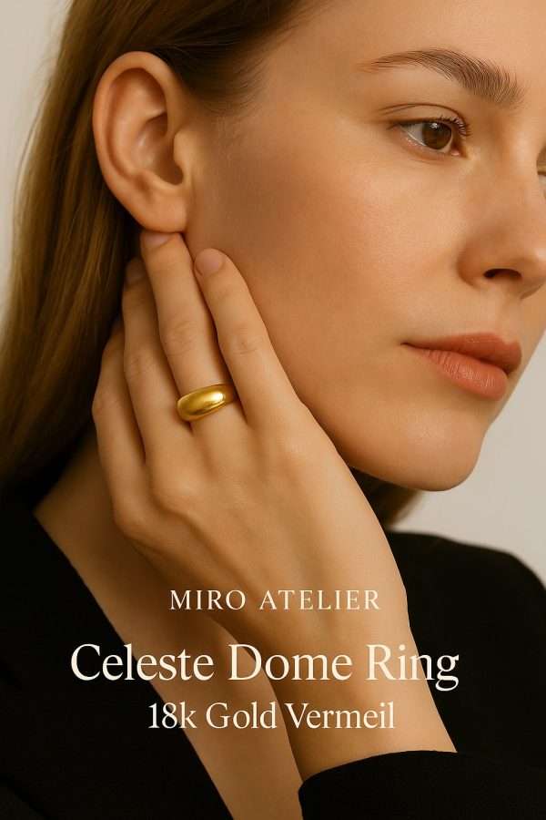 Celeste Dome Ring – 18k Gold Vermeil - Image 2