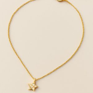 Stella Mini Star Necklace – Gold Vermeil with Micro Pavé Detail[20% OFF]