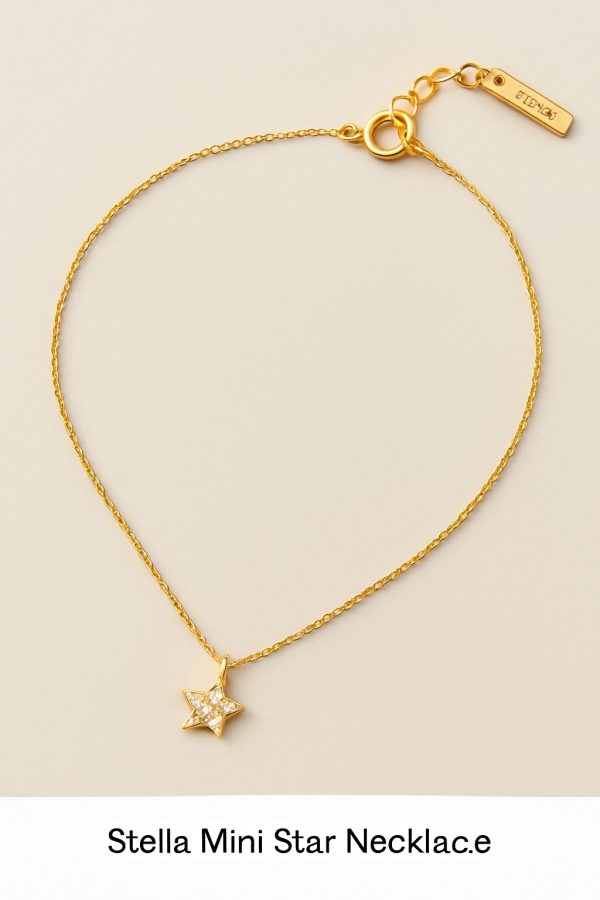 Stella Mini Star Necklace – Gold Vermeil with Micro Pavé Detail[20% OFF]