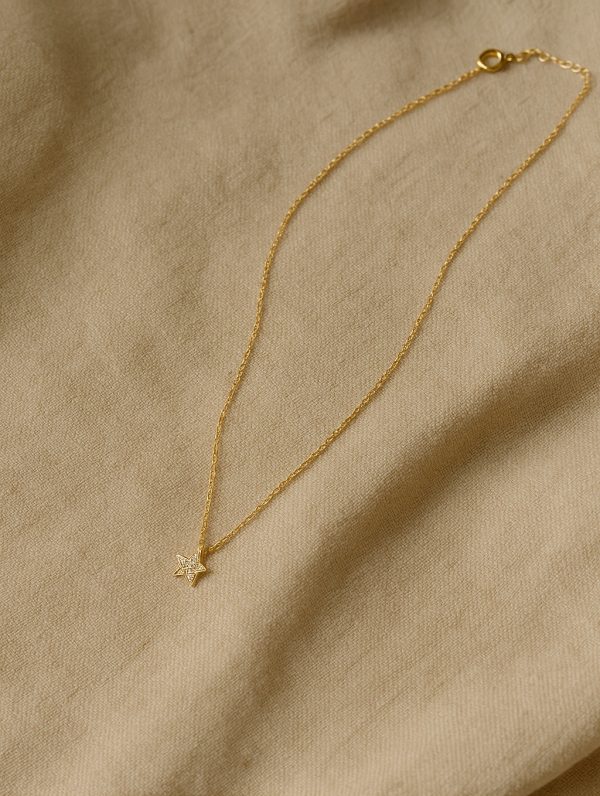 Stella Mini Star Necklace – Gold Vermeil with Micro Pavé Detail[20% OFF] - Image 3