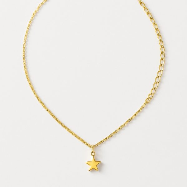 Étoile Drop Necklace – Dainty Star Charm in 18K Gold